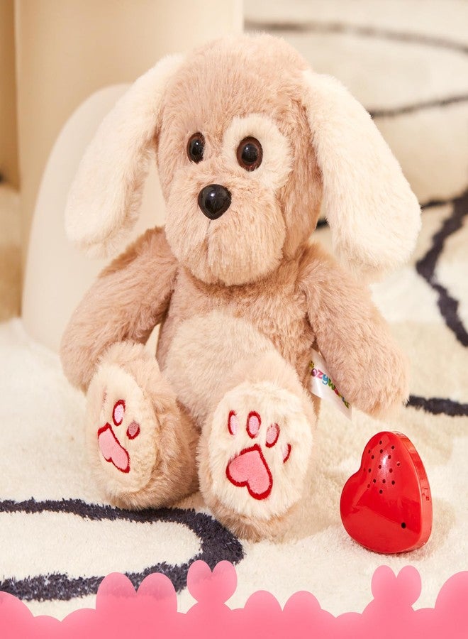 CozyWorld جرو كوزي وورلد المحشو، قابل لتسجيل نبضات القلب، 30 ثانية، مسجل صوت على شكل قلب، لعبة قطيفة ناعمة، هدية مثالية للأطفال في أعياد الميلاد ويوم الطفل. - Image 3